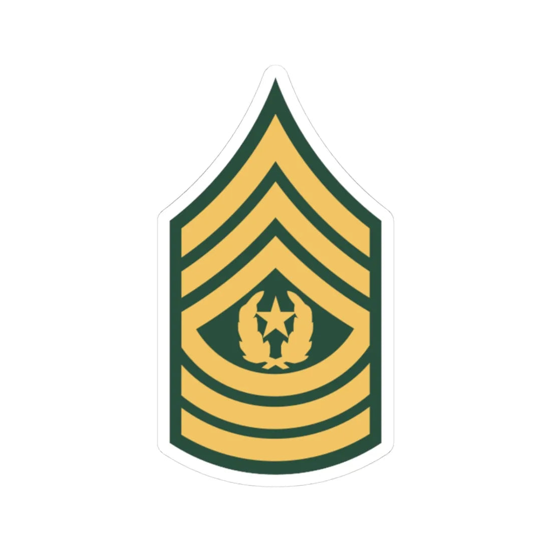 US Army E 9 SMA 1966-1979 (United States) (Military Rank) STICKER Vinyl Kiss-Cut Decal 3 Inch White - The Sticker Space