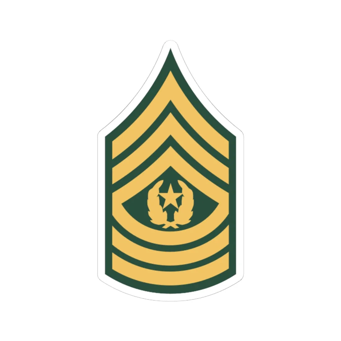 US Army E 9 SMA 1966-1979 (United States) (Military Rank) STICKER Vinyl Kiss-Cut Decal 6 Inch White - The Sticker Space