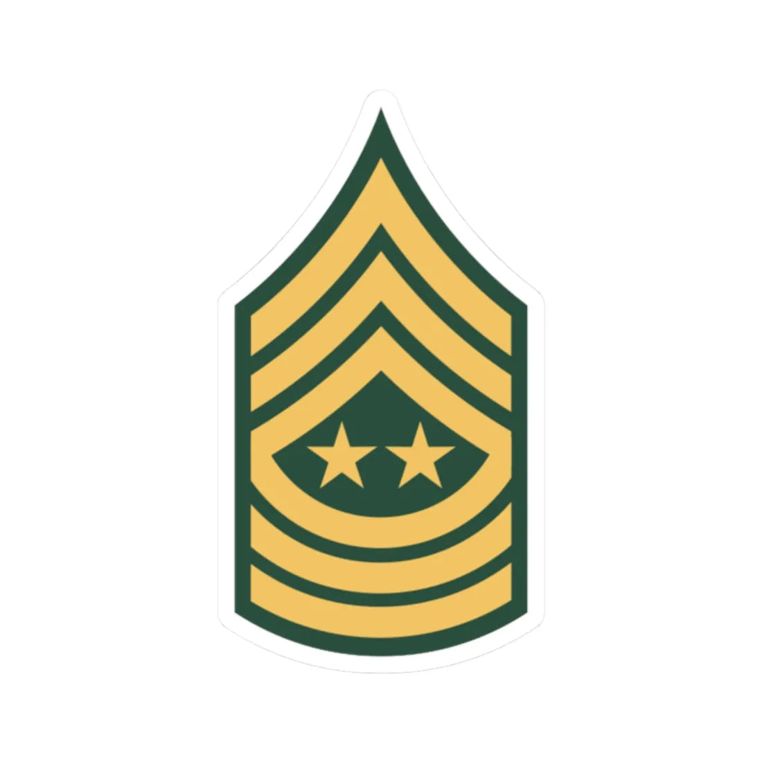 US Army E 9 SMA old (United States) (Military Rank) STICKER Vinyl Kiss-Cut Decal 2 Inch White - The Sticker Space