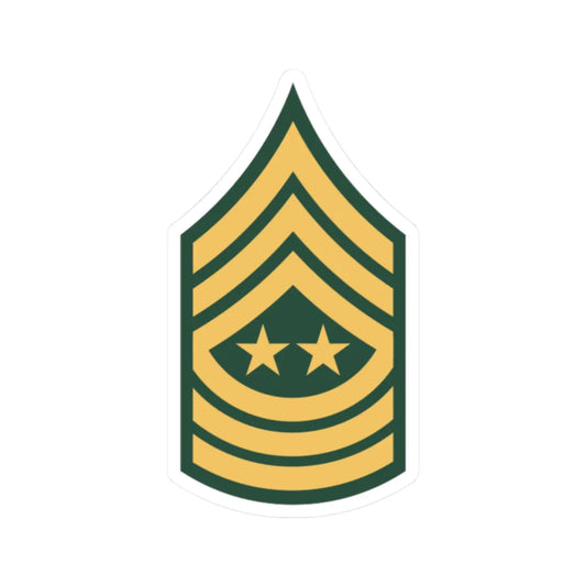 US Army E 9 SMA old (United States) (Military Rank) STICKER Vinyl Kiss-Cut Decal 2 Inch White - The Sticker Space