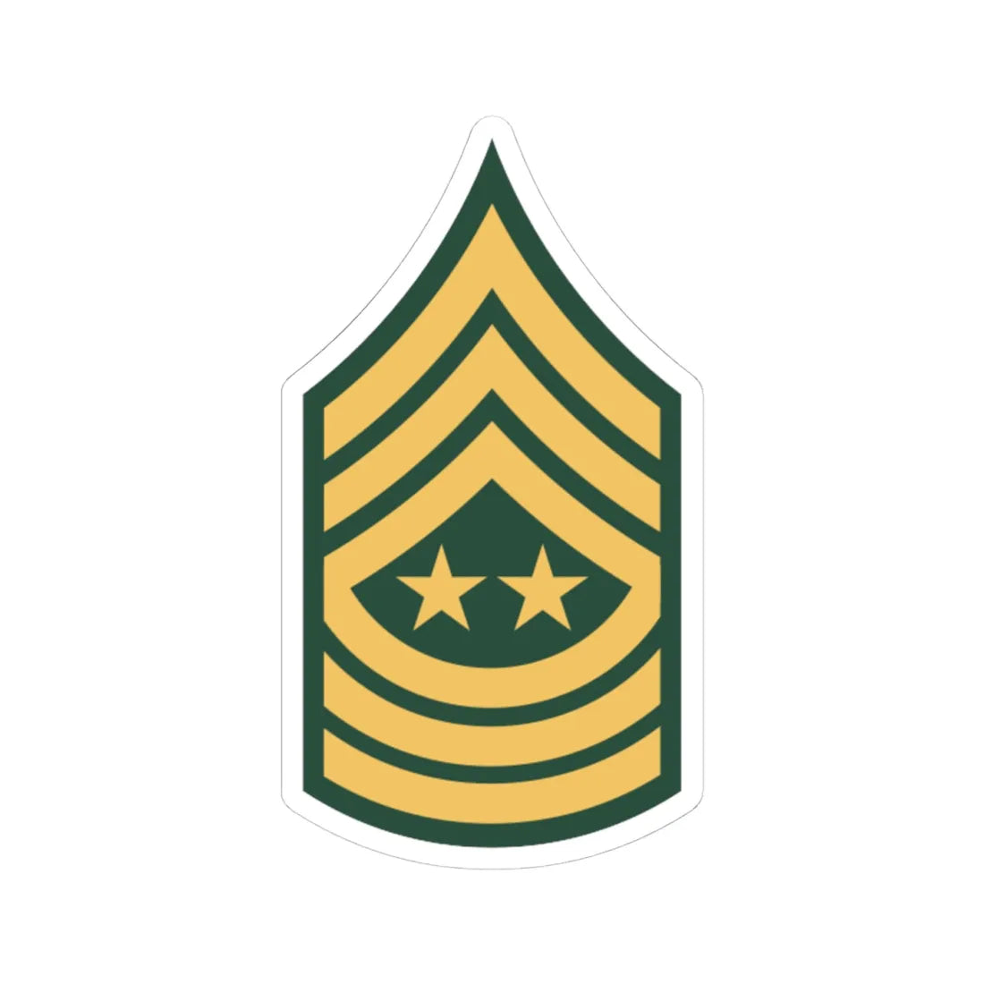 US Army E 9 SMA old (United States) (Military Rank) STICKER Vinyl Kiss-Cut Decal 4 Inch White - The Sticker Space