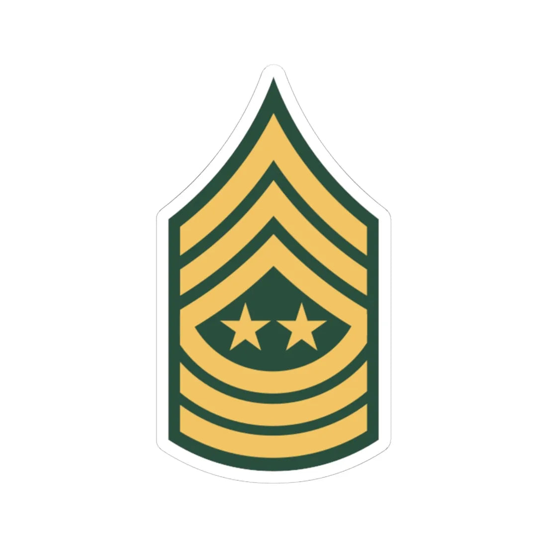 US Army E 9 SMA old (United States) (Military Rank) STICKER Vinyl Kiss-Cut Decal 6 Inch White - The Sticker Space