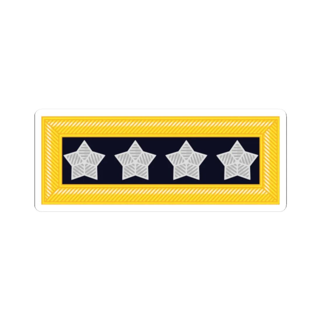 US Army General insignia 1866 (United States) (Military Rank) STICKER Vinyl Kiss-Cut Decal 2 Inch White - The Sticker Space