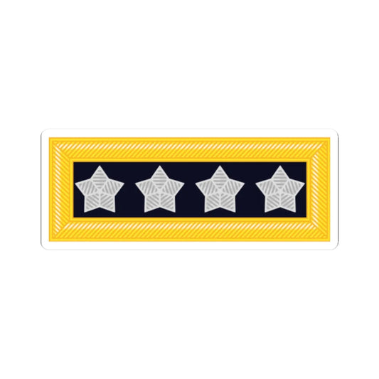 US Army General insignia 1866 (United States) (Military Rank) STICKER Vinyl Kiss-Cut Decal 2 Inch White - The Sticker Space