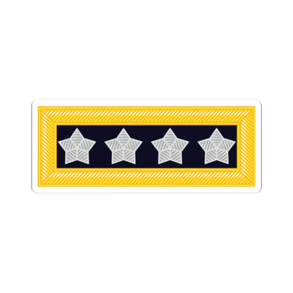 US Army General insignia 1866 (United States) (Military Rank) STICKER Vinyl Kiss-Cut Decal 3 Inch White - The Sticker Space
