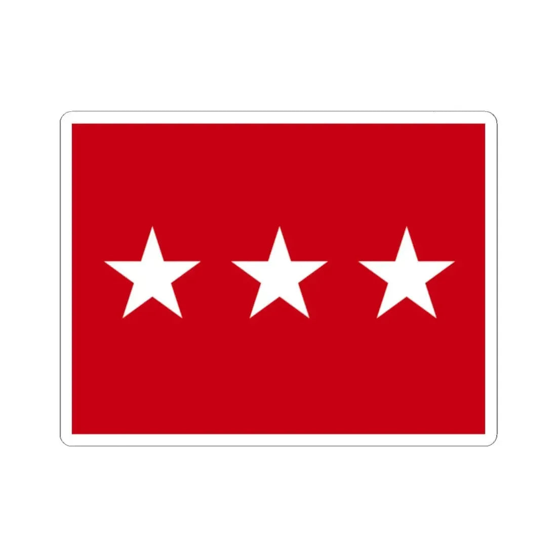 US Army Lieutenant General Flag Medical (United States) STICKER Vinyl Kiss-Cut Decal 2 Inch White - The Sticker Space