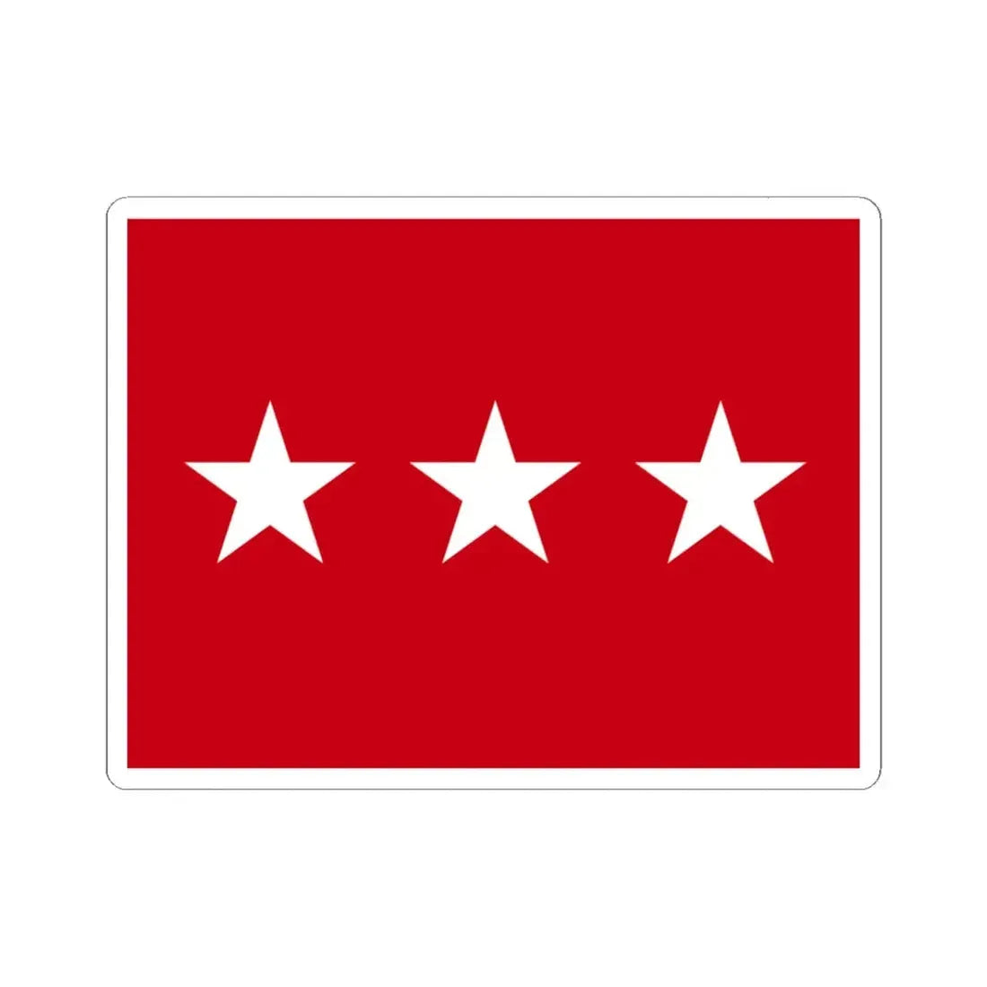 US Army Lieutenant General Flag Medical (United States) STICKER Vinyl Kiss-Cut Decal 3 Inch White - The Sticker Space