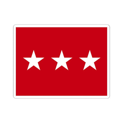 US Army Lieutenant General Flag Medical (United States) STICKER Vinyl Kiss-Cut Decal 3 Inch White - The Sticker Space