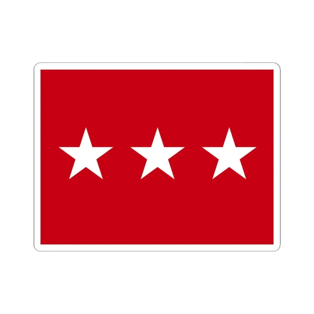 US Army Lieutenant General Flag Medical (United States) STICKER Vinyl Kiss-Cut Decal 4 Inch White - The Sticker Space