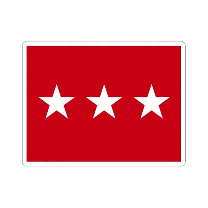 US Army Lieutenant General Flag Medical (United States) STICKER Vinyl Kiss-Cut Decal 4 Inch White - The Sticker Space