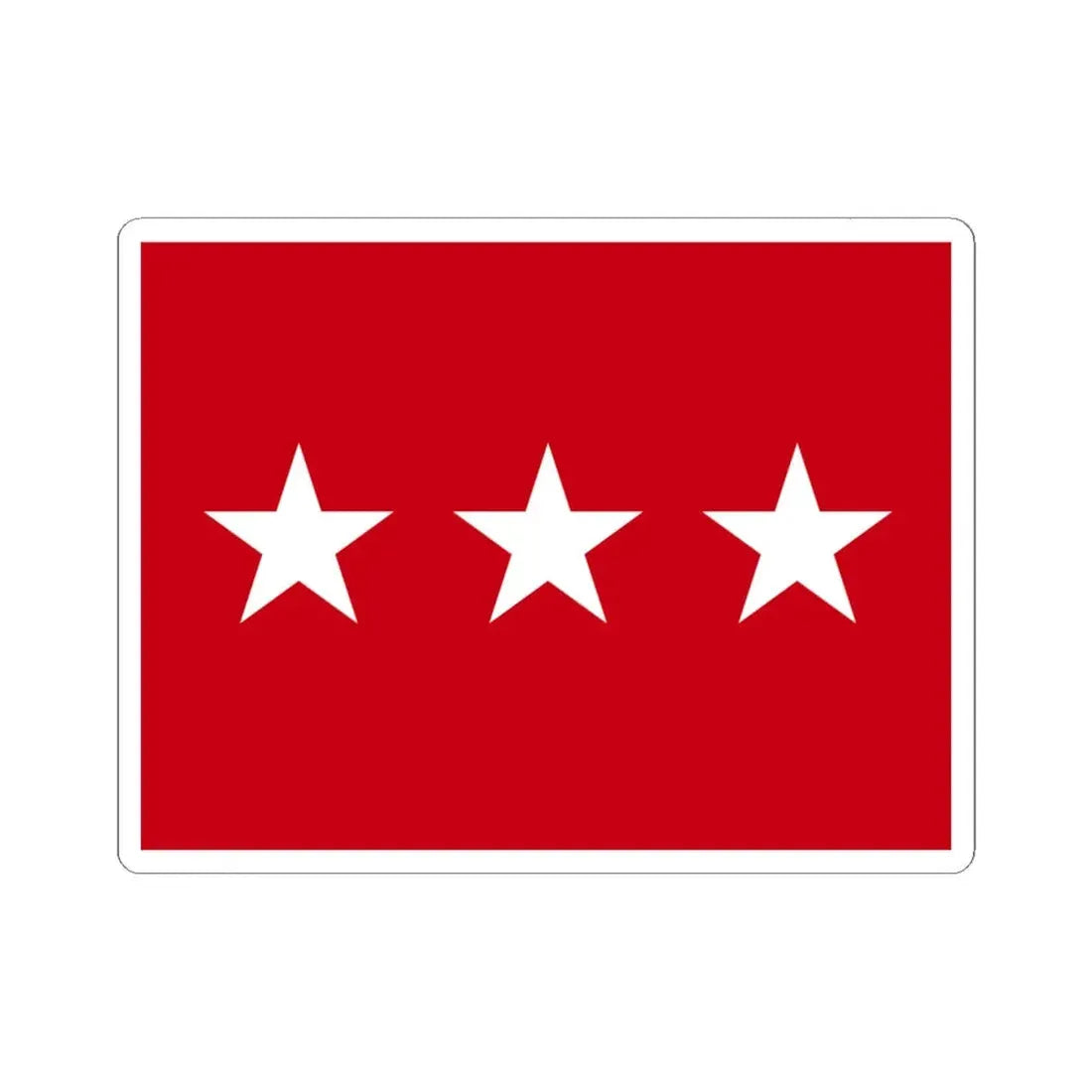 US Army Lieutenant General Flag Medical (United States) STICKER Vinyl Kiss-Cut Decal 6 Inch White - The Sticker Space