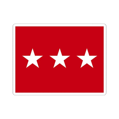 US Army Lieutenant General Flag Medical (United States) STICKER Vinyl Kiss-Cut Decal 6 Inch White - The Sticker Space