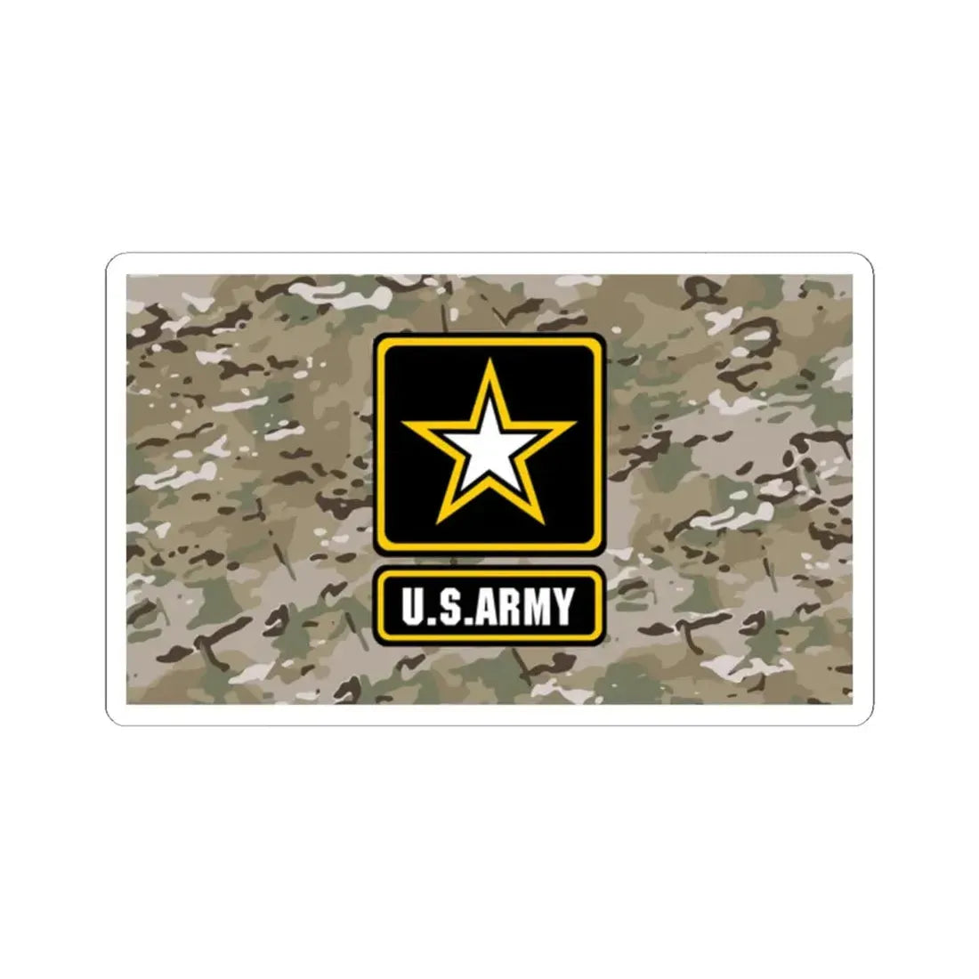 U.S. Army MultiCam flag (United States) STICKER Vinyl Kiss-Cut Decal 2 Inch White - The Sticker Space