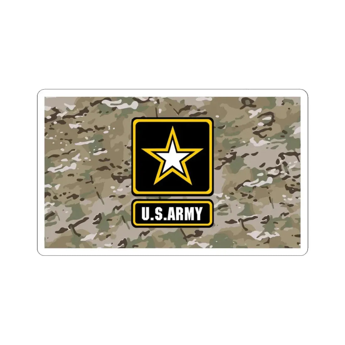 U.S. Army MultiCam flag (United States) STICKER Vinyl Kiss-Cut Decal 3 Inch White - The Sticker Space