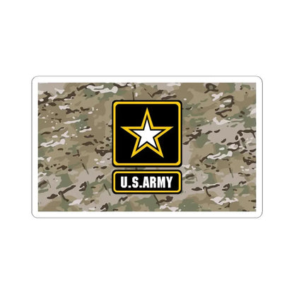 U.S. Army MultiCam flag (United States) STICKER Vinyl Kiss-Cut Decal 6 Inch White - The Sticker Space