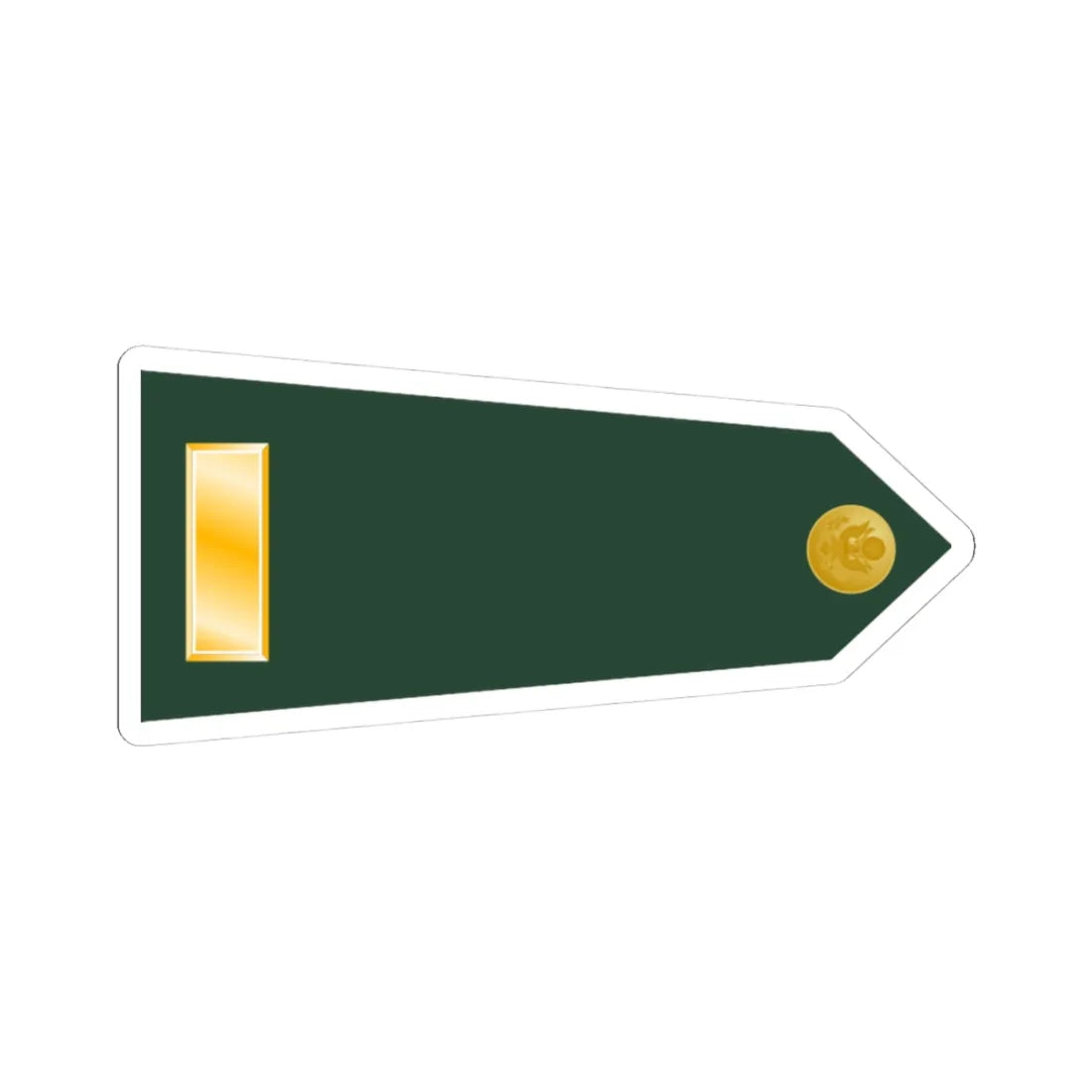 U.S. Army O 1 shoulderboard 1954-2015 rotated (United States) (Military Rank) STICKER Vinyl Kiss-Cut Decal 3 Inch White - The Sticker Space