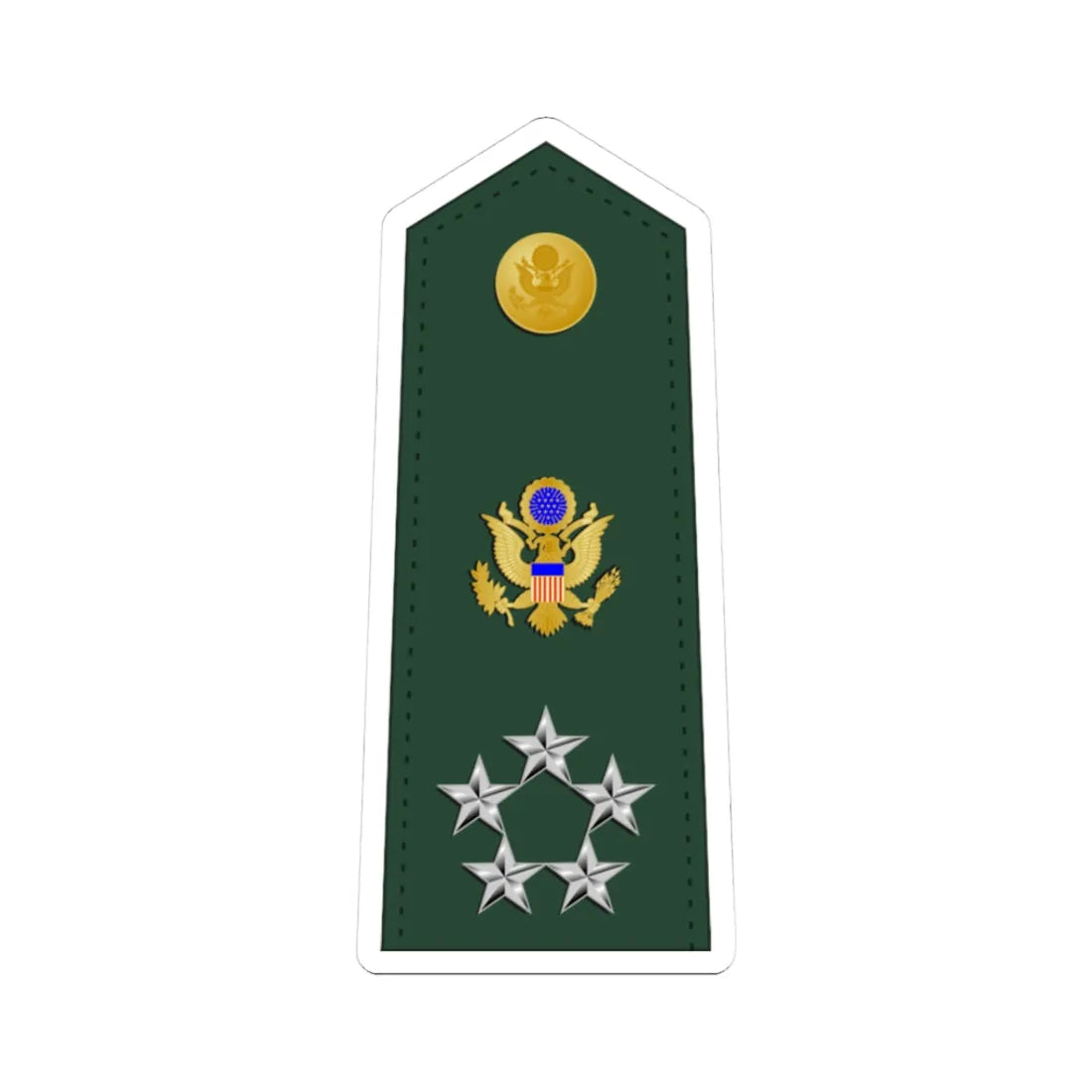 U.S. Army O 11 shoulderboard 1959-2015 (United States) (Military Rank) STICKER Vinyl Kiss-Cut Decal 3 Inch White - The Sticker Space