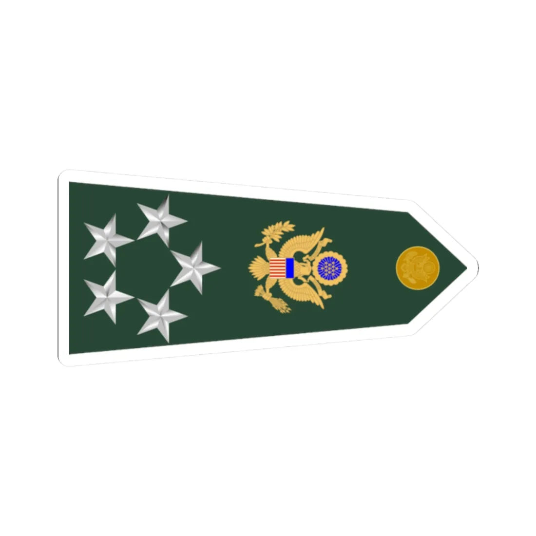 U.S. Army O 11 shoulderboard rotated 1959-2015 (United States) (Military Rank) STICKER Vinyl Kiss-Cut Decal 2 Inch White - The Sticker Space