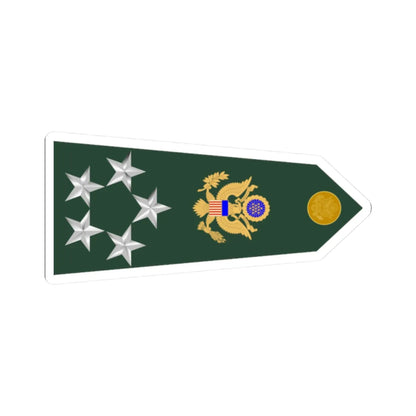 U.S. Army O 11 shoulderboard rotated 1959-2015 (United States) (Military Rank) STICKER Vinyl Kiss-Cut Decal 2 Inch White - The Sticker Space