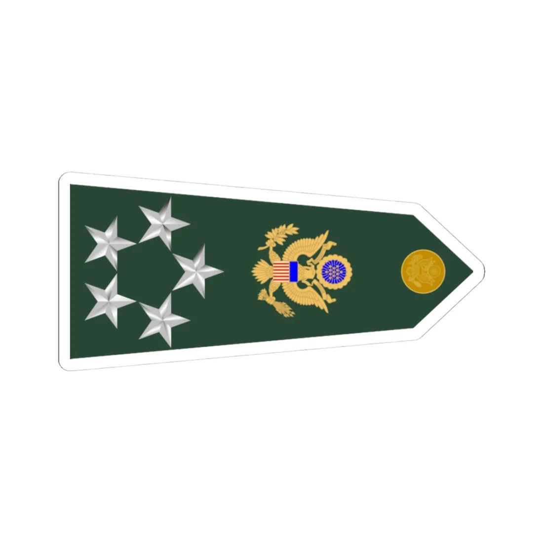 U.S. Army O 11 shoulderboard rotated 1959-2015 (United States) (Military Rank) STICKER Vinyl Kiss-Cut Decal 3 Inch White - The Sticker Space