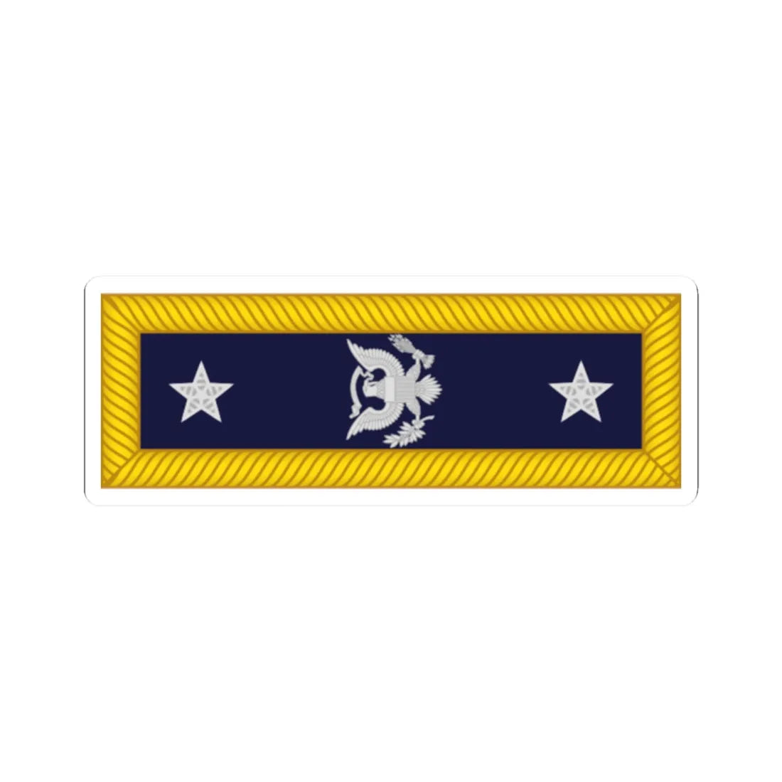 US Army O10 1872 (United States) (Military Rank) STICKER Vinyl Kiss-Cut Decal 2 Inch White - The Sticker Space