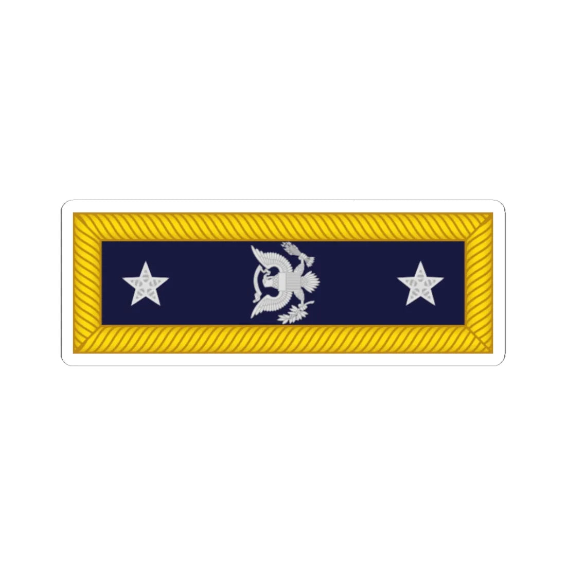 US Army O10 1872 (United States) (Military Rank) STICKER Vinyl Kiss-Cut Decal 3 Inch White - The Sticker Space