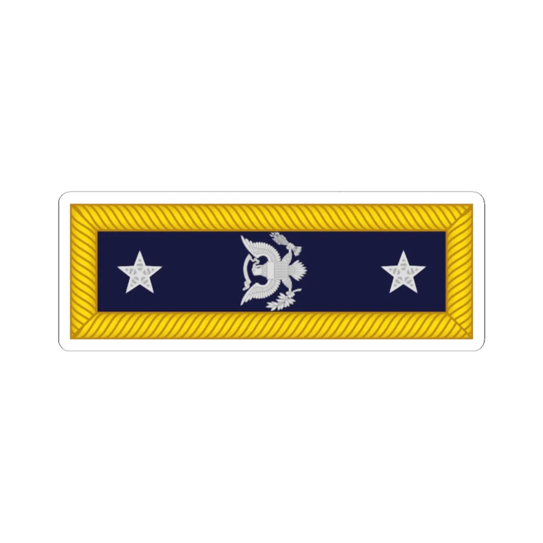 US Army O10 1872 (United States) (Military Rank) STICKER Vinyl Kiss-Cut Decal 4 Inch White - The Sticker Space