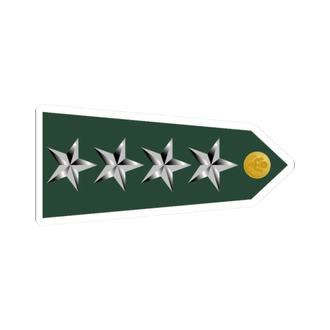 US Army O10 shoulderboard rotated 1959-2015 (United States) (Military Rank) STICKER Vinyl Kiss-Cut Decal 2 Inch White - The Sticker Space