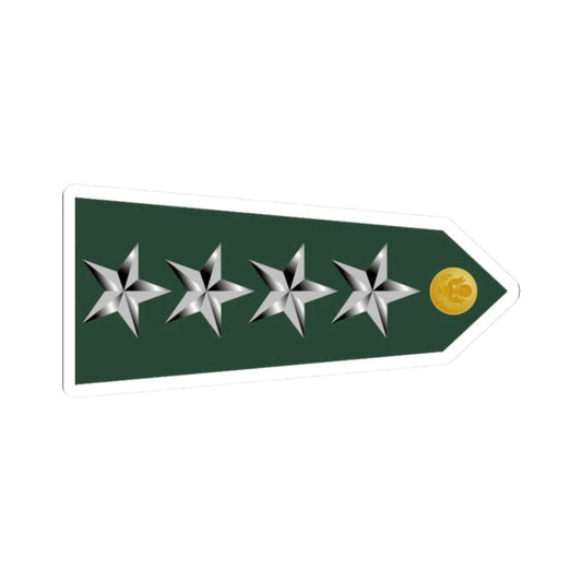 US Army O10 shoulderboard rotated 1959-2015 (United States) (Military Rank) STICKER Vinyl Kiss-Cut Decal 2 Inch White - The Sticker Space