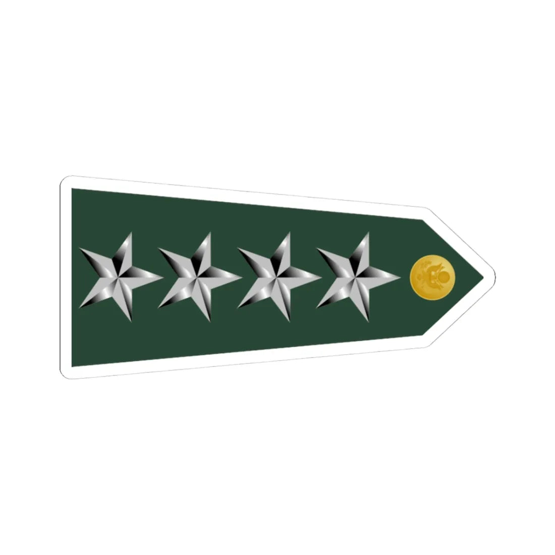 US Army O10 shoulderboard rotated 1959-2015 (United States) (Military Rank) STICKER Vinyl Kiss-Cut Decal 3 Inch White - The Sticker Space