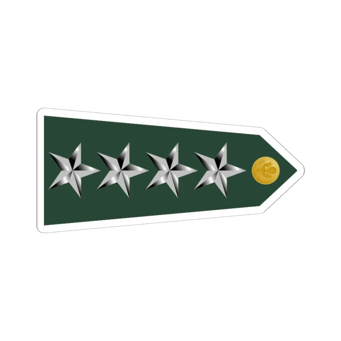 US Army O10 shoulderboard rotated 1959-2015 (United States) (Military Rank) STICKER Vinyl Kiss-Cut Decal 6 Inch White - The Sticker Space