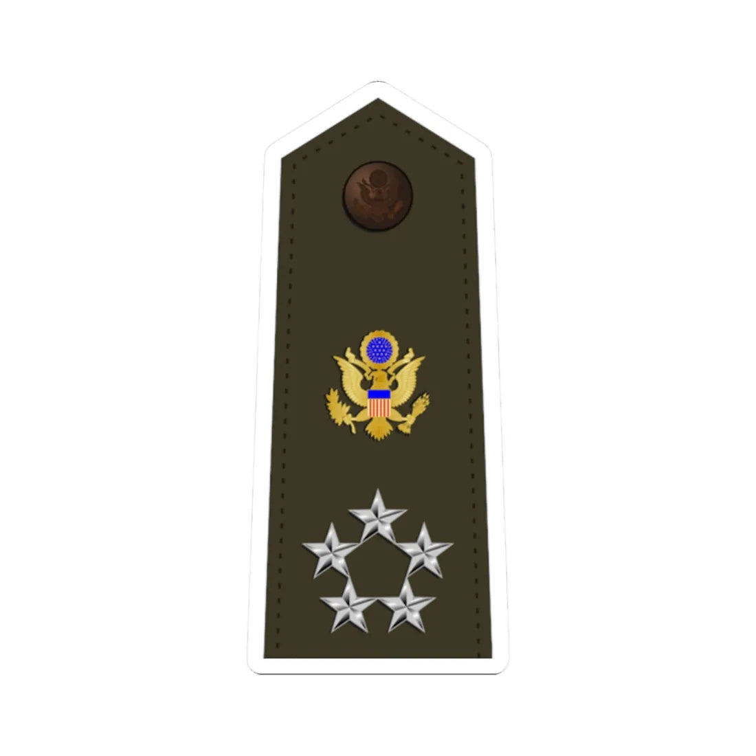 US Army O11 Army greens (United States) (Military Rank) STICKER Vinyl Kiss-Cut Decal 2 Inch White - The Sticker Space