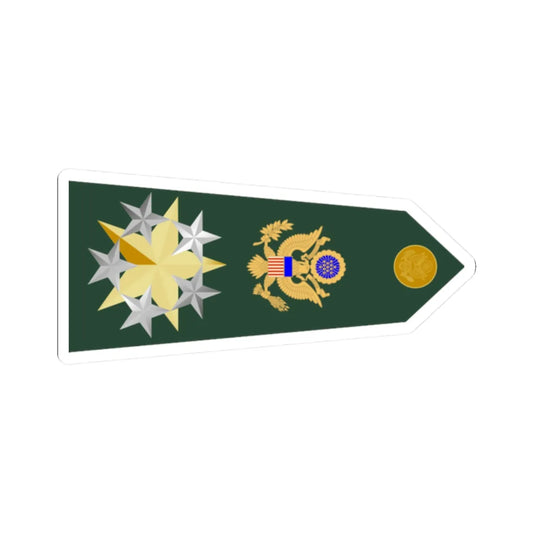 US Army O12 shoulderboard rotated (United States) (Military Rank) STICKER Vinyl Kiss-Cut Decal 2 Inch White - The Sticker Space