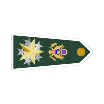 US Army O12 shoulderboard rotated (United States) (Military Rank) STICKER Vinyl Kiss-Cut Decal 6 Inch White - The Sticker Space