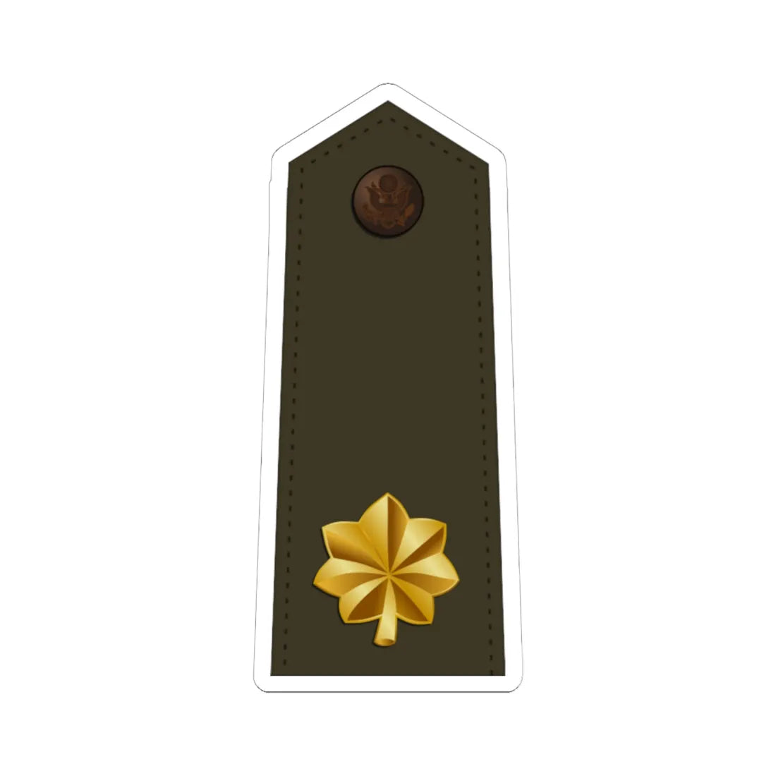 US Army O4 Army greens (United States) (Military Rank) STICKER Vinyl Kiss-Cut Decal 6 Inch White - The Sticker Space