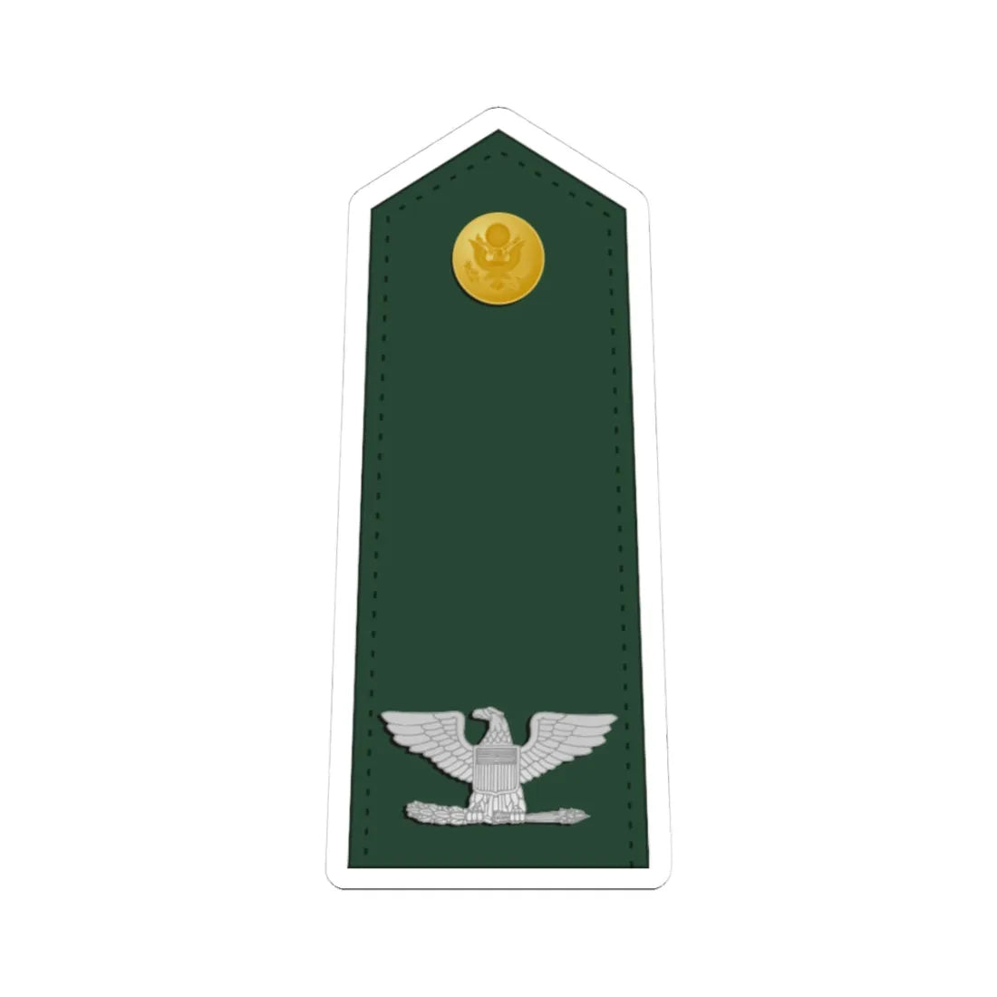 US Army O6 (United States) (Military Rank) STICKER Vinyl Kiss-Cut Decal 3 Inch White - The Sticker Space