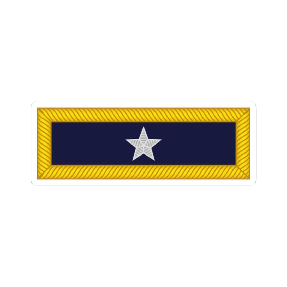 US Army O7 1861 (United States) (Military Rank) STICKER Vinyl Kiss-Cut Decal 2 Inch White - The Sticker Space