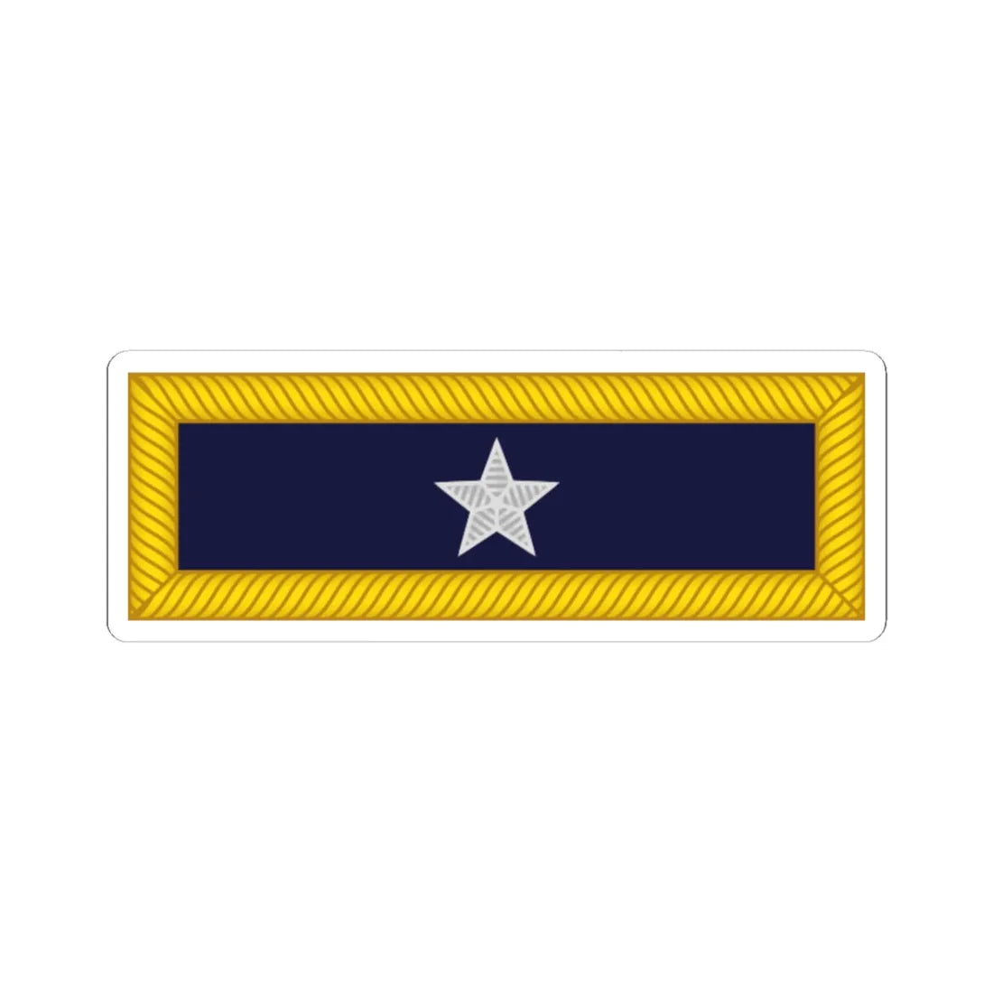 US Army O7 1861 (United States) (Military Rank) STICKER Vinyl Kiss-Cut Decal 3 Inch White - The Sticker Space