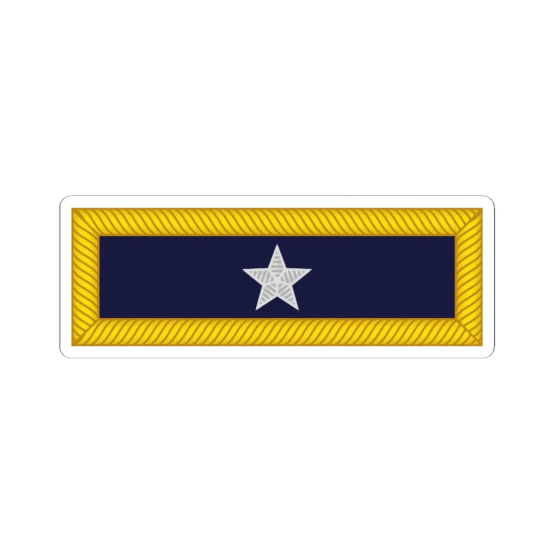 US Army O7 1861 (United States) (Military Rank) STICKER Vinyl Kiss-Cut Decal 4 Inch White - The Sticker Space