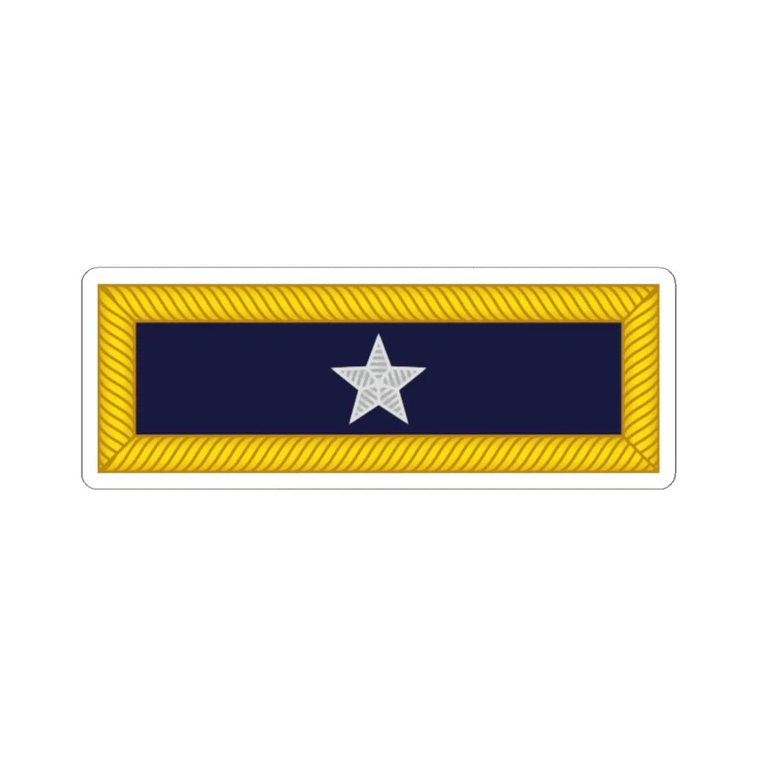 US Army O7 1861 (United States) (Military Rank) STICKER Vinyl Kiss-Cut Decal 6 Inch White - The Sticker Space