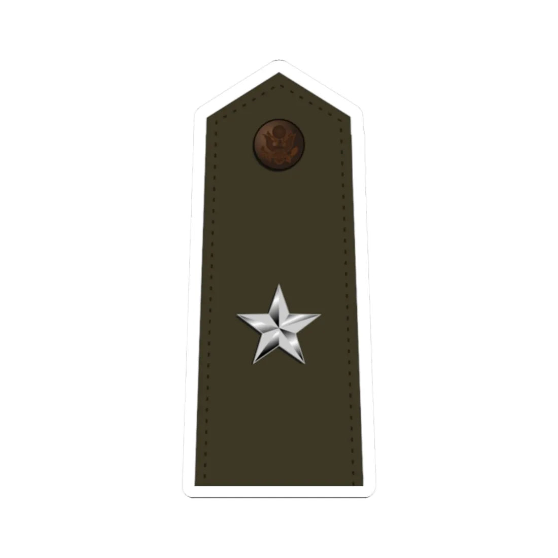 US Army O7 Army greens (United States) (Military Rank) STICKER Vinyl Kiss-Cut Decal 2 Inch White - The Sticker Space