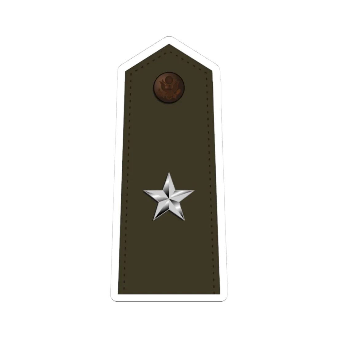 US Army O7 Army greens (United States) (Military Rank) STICKER Vinyl Kiss-Cut Decal 3 Inch White - The Sticker Space