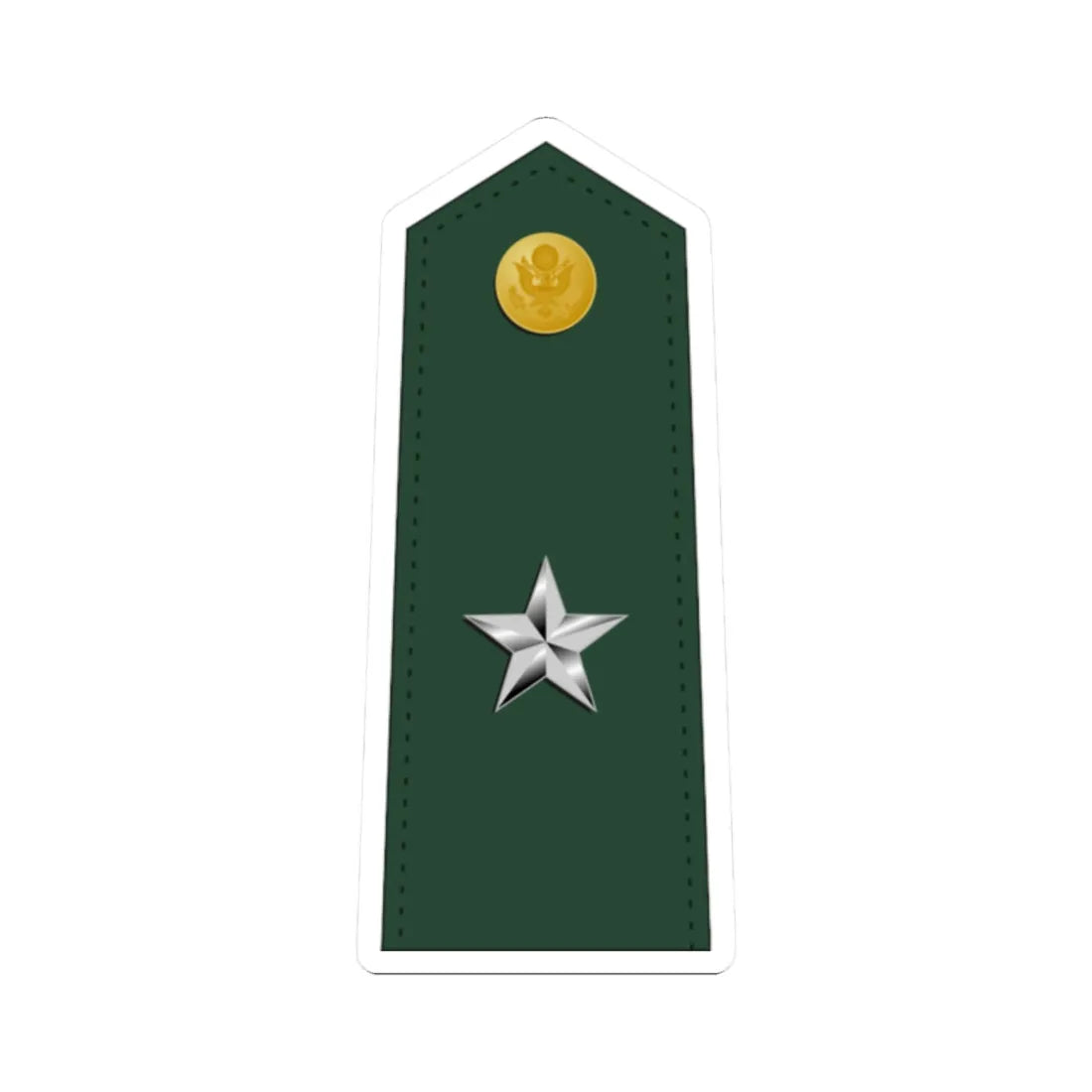 US Army O7 (United States) (Military Rank) STICKER Vinyl Kiss-Cut Decal 2 Inch White - The Sticker Space