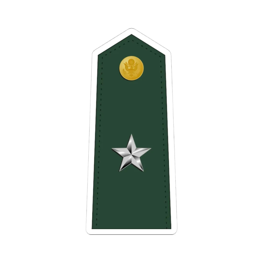 US Army O7 (United States) (Military Rank) STICKER Vinyl Kiss-Cut Decal 4 Inch White - The Sticker Space