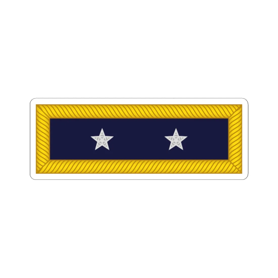 US Army O8 1861 (United States) (Military Rank) STICKER Vinyl Kiss-Cut Decal 6 Inch White - The Sticker Space