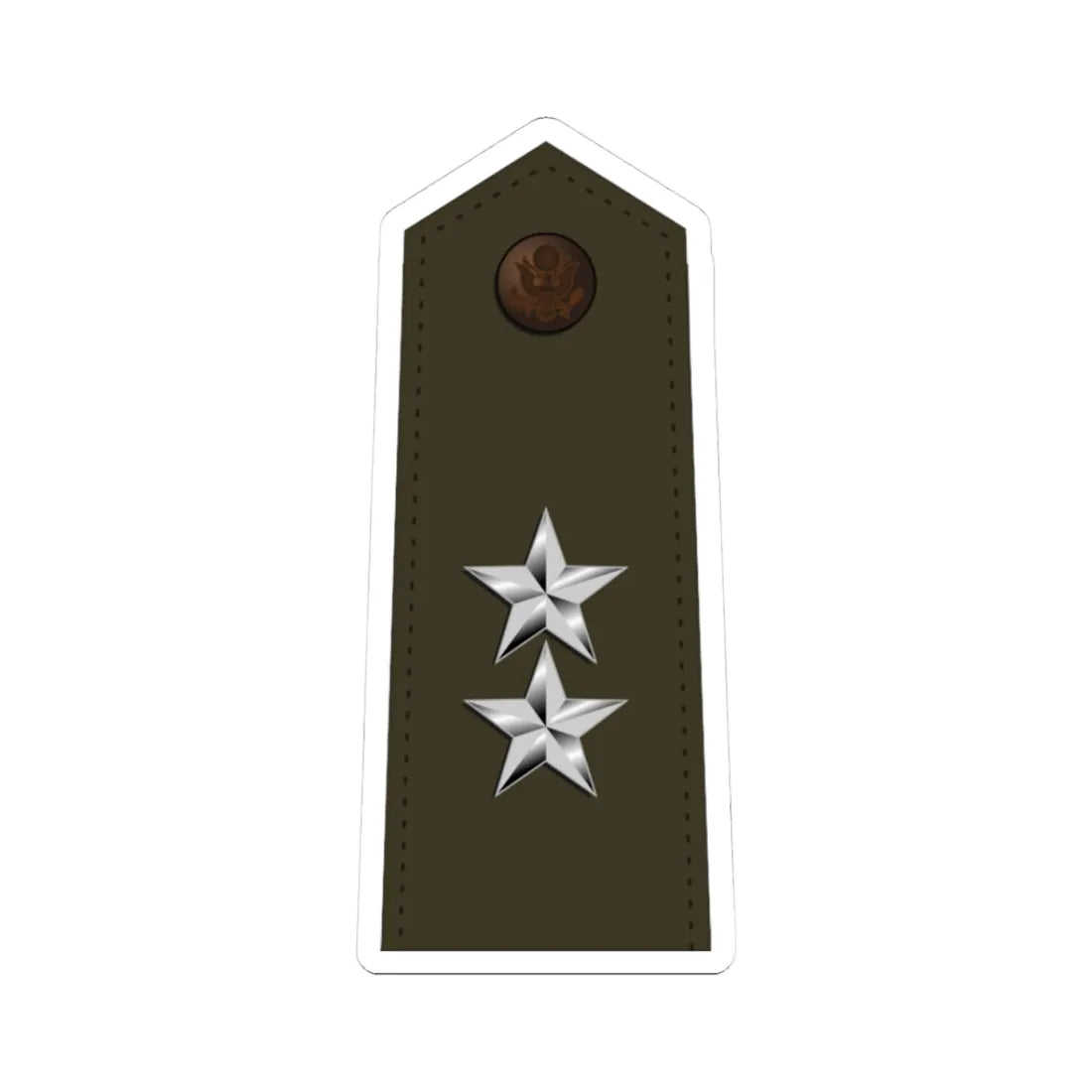 US Army O8 Army greens (United States) (Military Rank) STICKER Vinyl Kiss-Cut Decal 3 Inch White - The Sticker Space