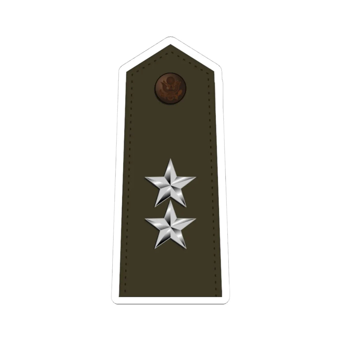 US Army O8 Army greens (United States) (Military Rank) STICKER Vinyl Kiss-Cut Decal 4 Inch White - The Sticker Space