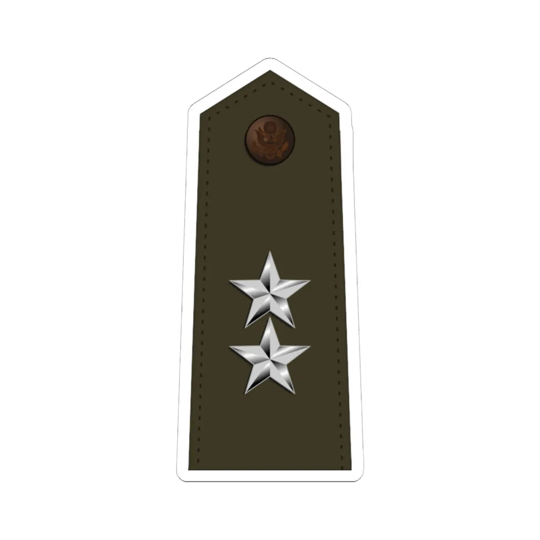 US Army O8 Army greens (United States) (Military Rank) STICKER Vinyl Kiss-Cut Decal 6 Inch White - The Sticker Space