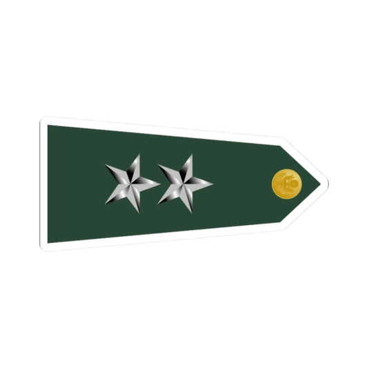 US Army O8 shoulderboard rotated (United States) (Military Rank) STICKER Vinyl Kiss-Cut Decal 2 Inch White - The Sticker Space