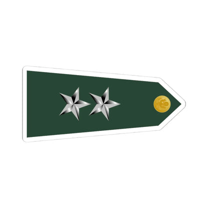 US Army O8 shoulderboard rotated (United States) (Military Rank) STICKER Vinyl Kiss-Cut Decal 4 Inch White - The Sticker Space